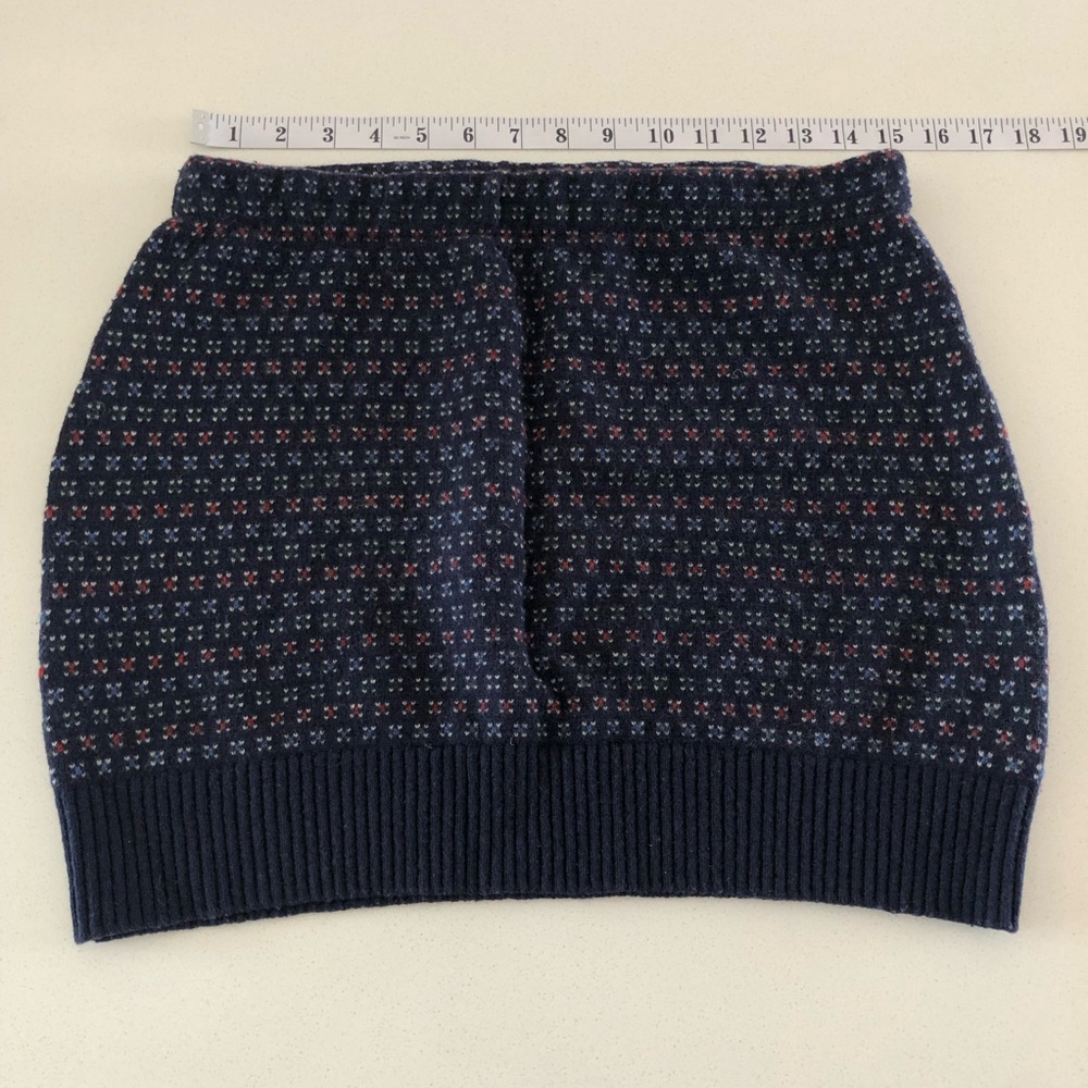 Handmade Navy Mini Knit Skirt cottagecore winter cabin skiing
